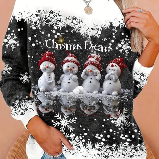 Dámské vánoční triko s dlouhým rukávem