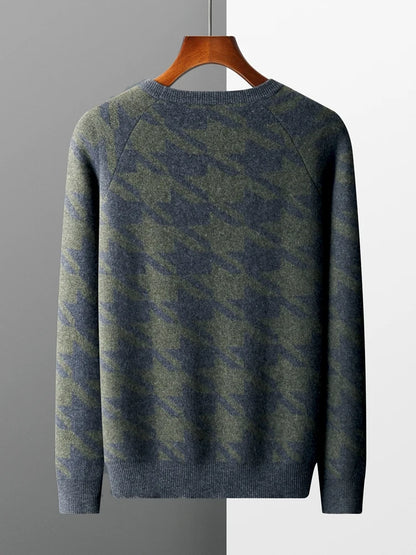 Pánský svetr se vzorem 100 % merino vlna