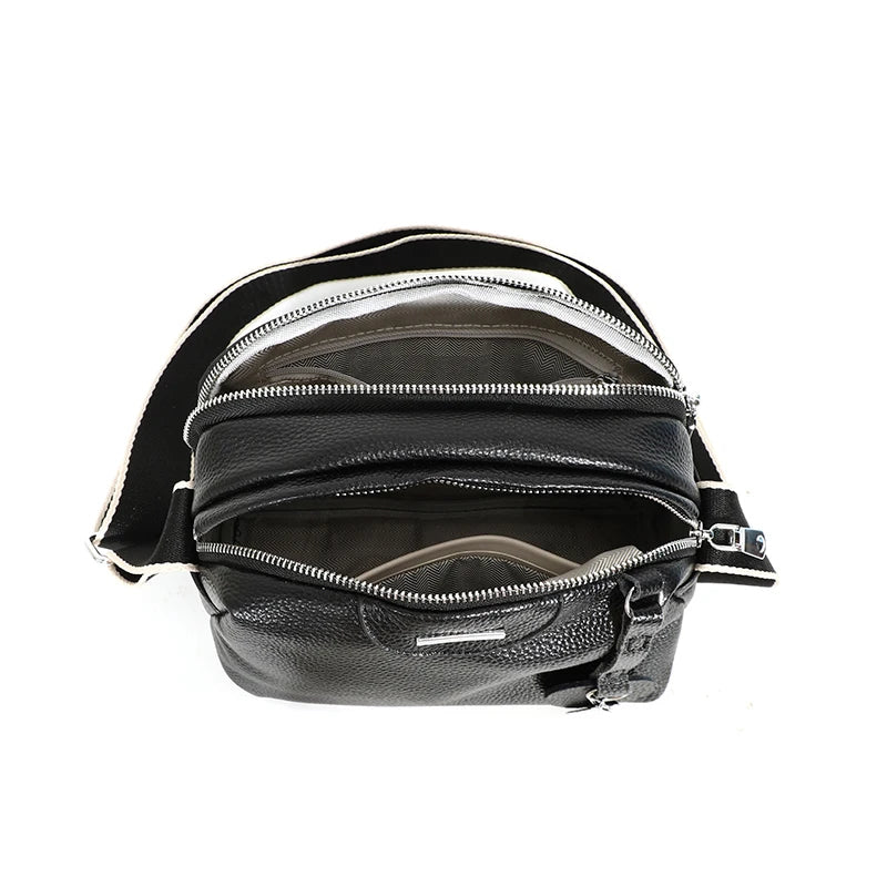 Dámská kožená crossbody kabelka
