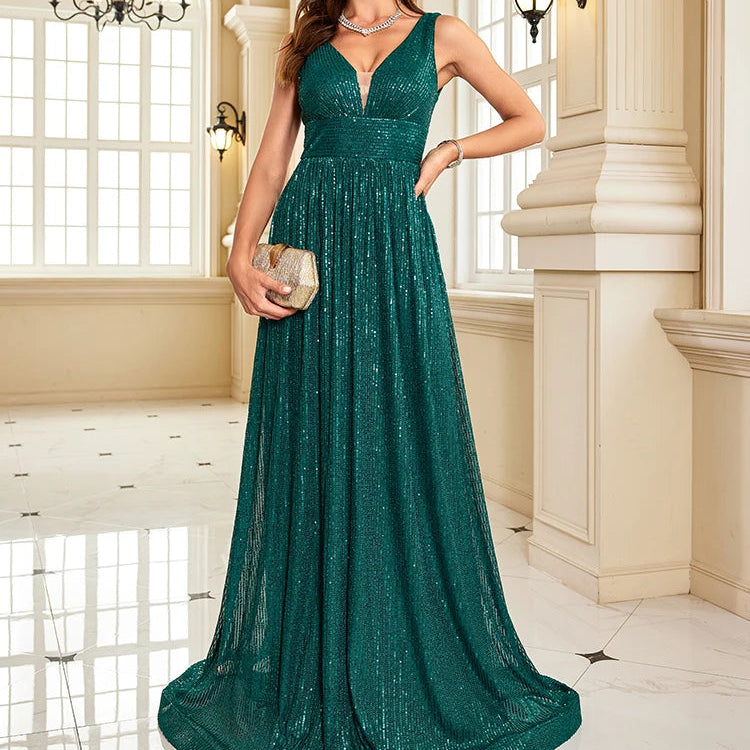 Dámské plesové šaty bez rukávy