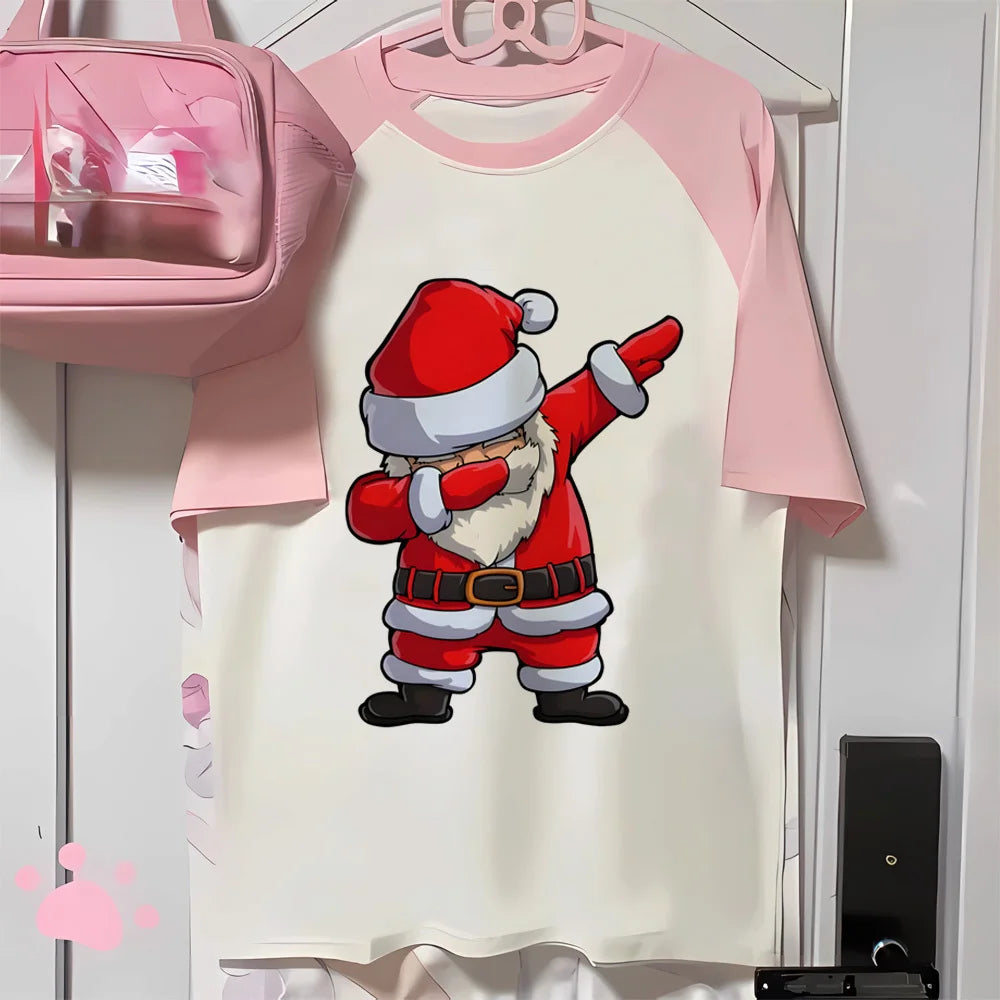 Dámské růžové vánoční triko