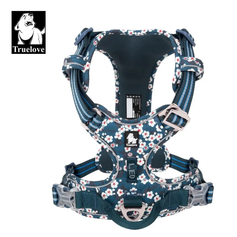 Postroj s květinami pro psy