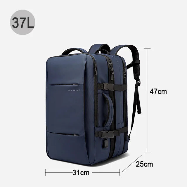 Pánský rozšiřitelný batoh na notebook, modrá 37 l