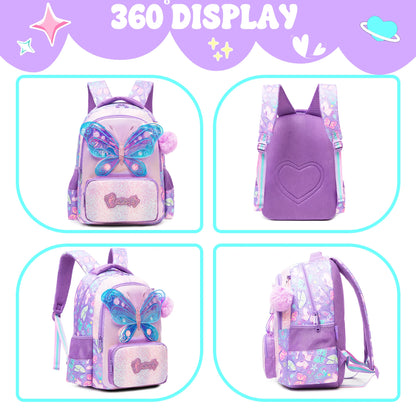 Set dívčího školního batohu