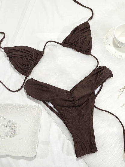 Jednobarevné bikiny