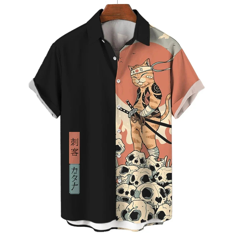 Pánská košile s japonským vzorem