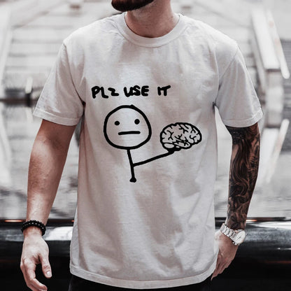 Pánské vtipné triko Plz use it