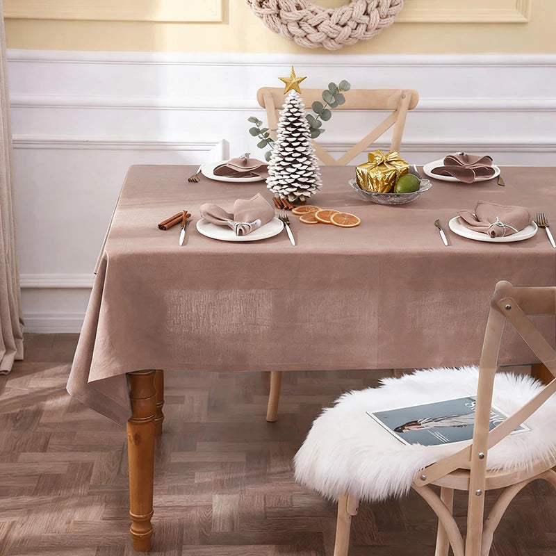 Vánoční jednobarevný obrus