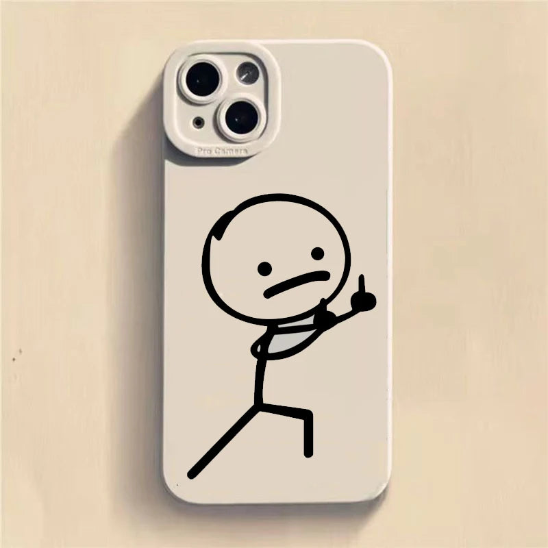 Kryt na IPhone s prostředníčkem
