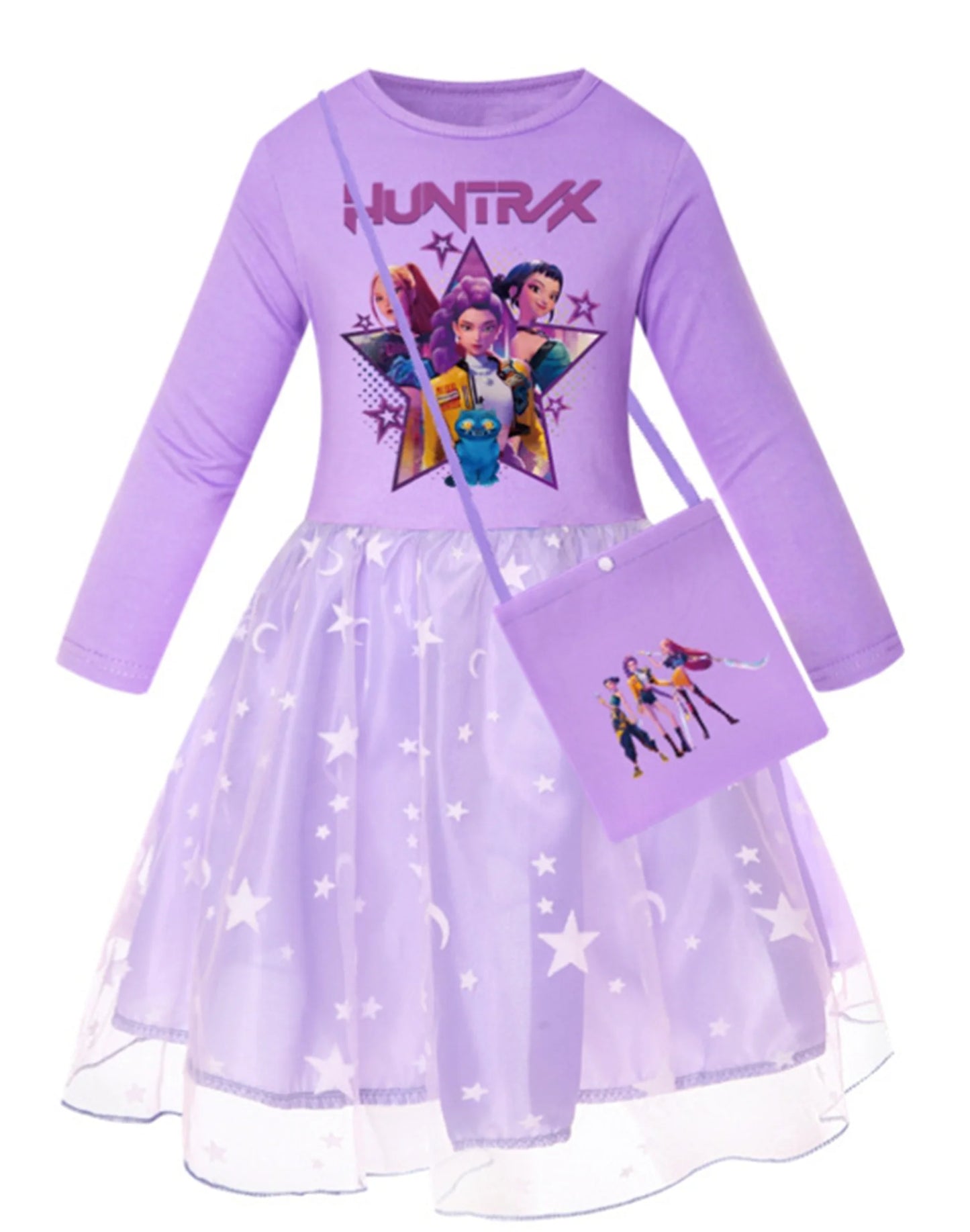 Dívčí šaty s dlouhým rukávem Demon Hunters