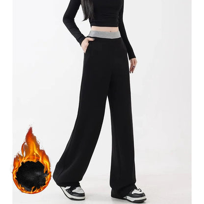 Zateplené stylové kalhoty