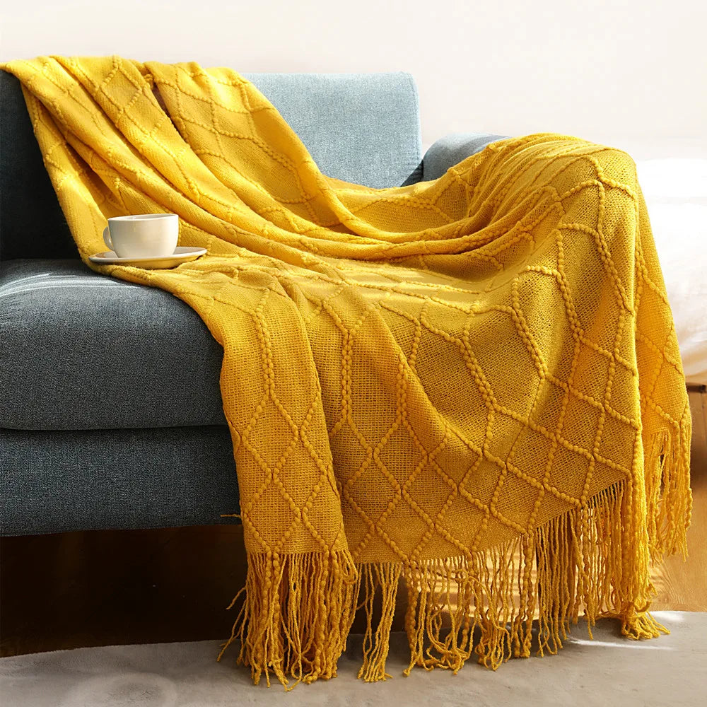 Pletená teplá deka