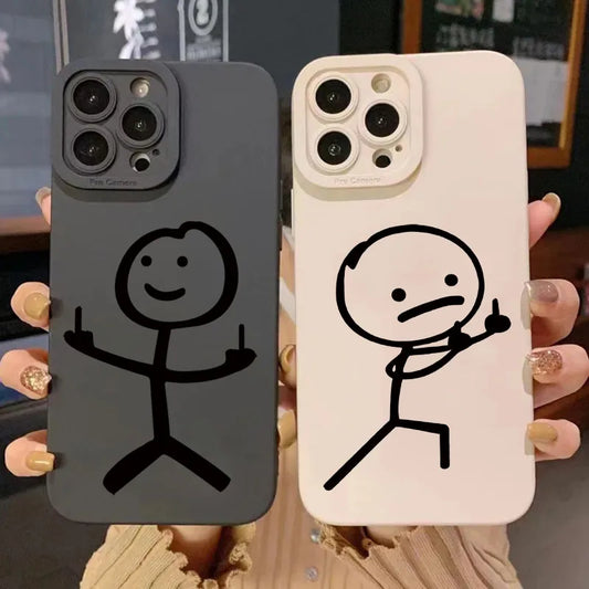 Kryt na IPhone s prostředníčkem