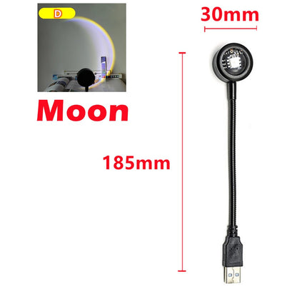 Lampa západ slunce USB