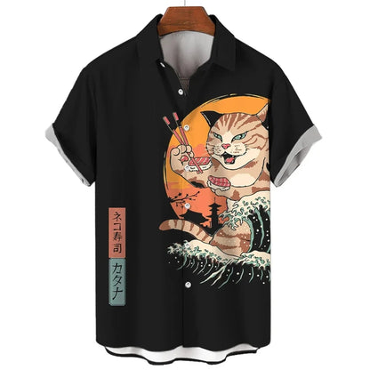 Pánská košile s japonským vzorem