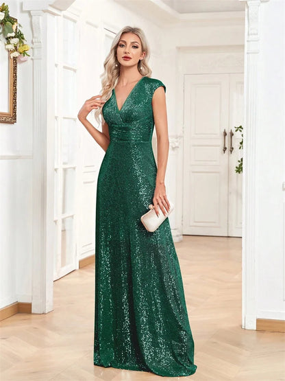 Dámské elegantní šaty s výstřihem do V