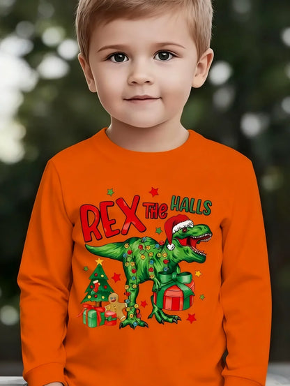 Chlapecké vánoční triko s dinosaurem