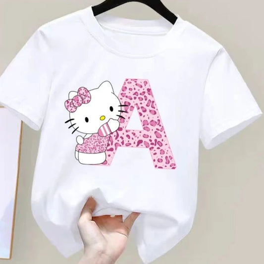 Dívčí triko Hello Kitty s písmenem
