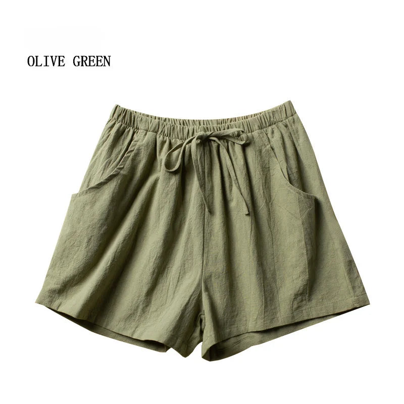 Dámské lněné kraťasy