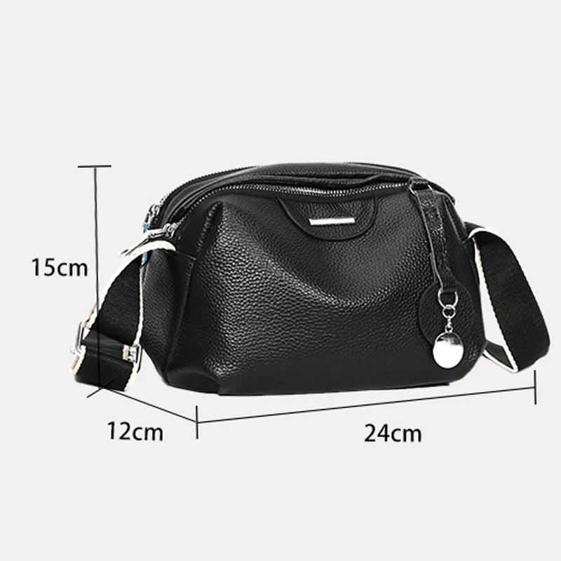 Dámská kožená crossbody kabelka