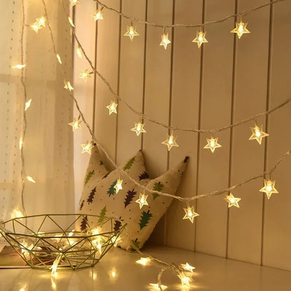 LED řetěz hvězdy