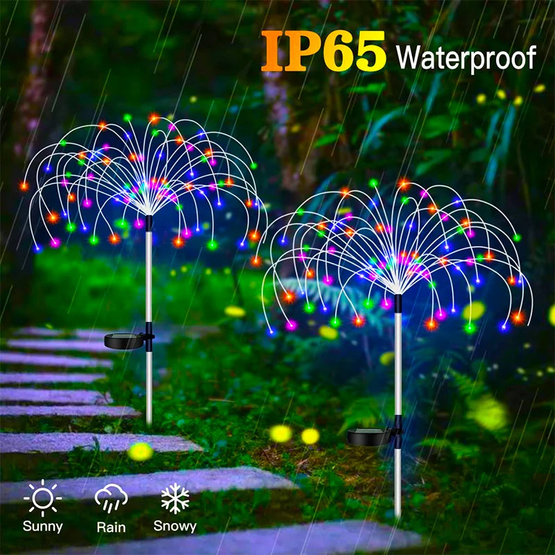 Solární Led světla ohňostroj