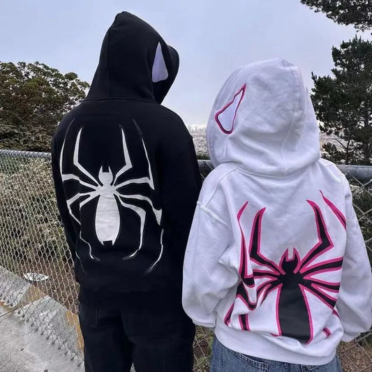 Unisex mikina na zip s pavoukem