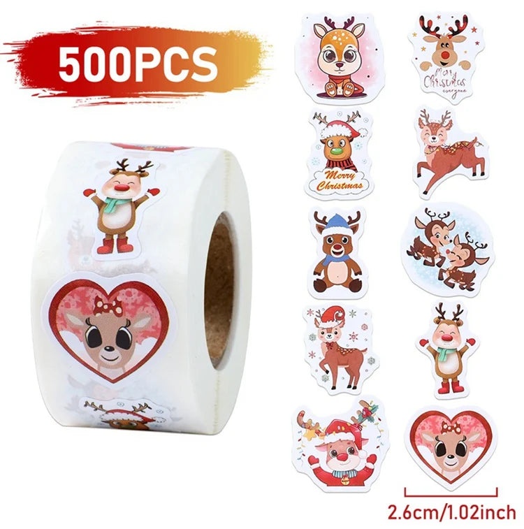 Vánoční samolepky 500 ks