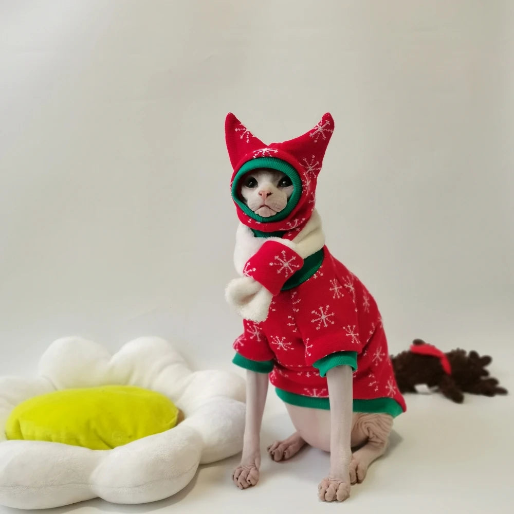 Vánoční oblečení pro sphynx
