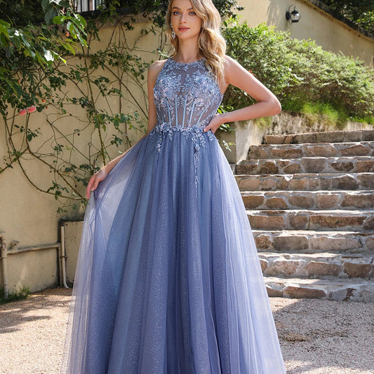 Dámské plesové šaty s tylovou sukní