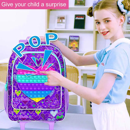 Dívčí set batohu se srdcem