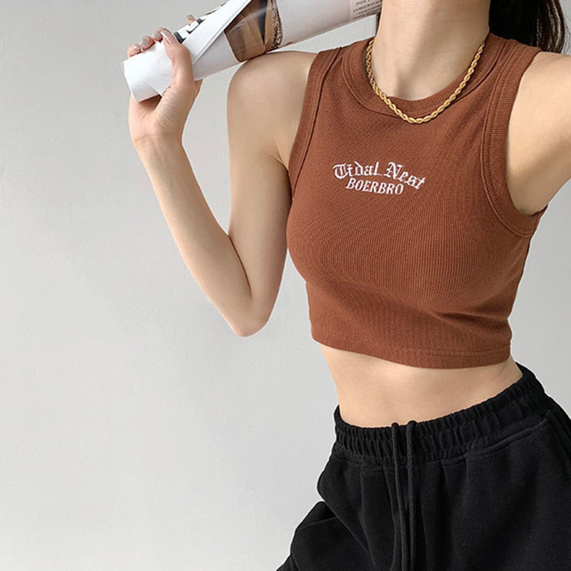 Dámský žebrovaný croptop