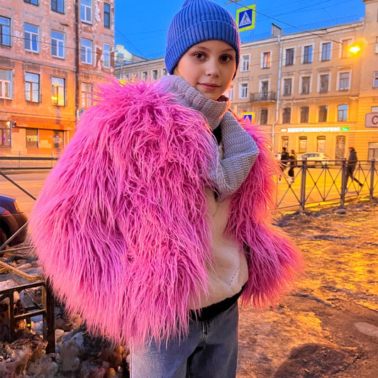 Dámská chlupatá bunda