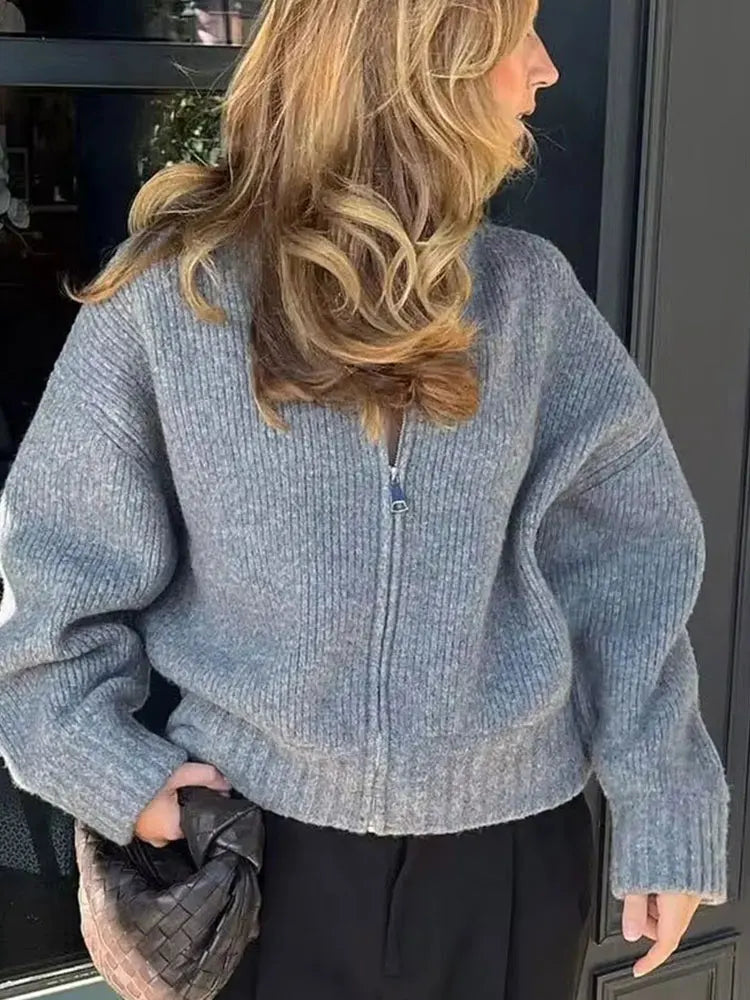 Dámský kardigan se zipem