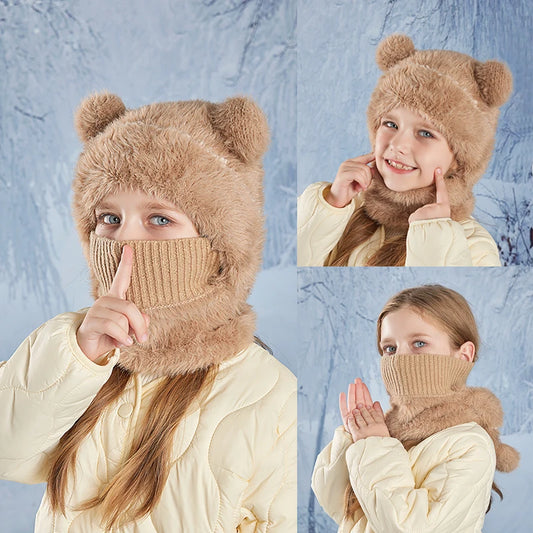 Dětská chlupatá balaclava