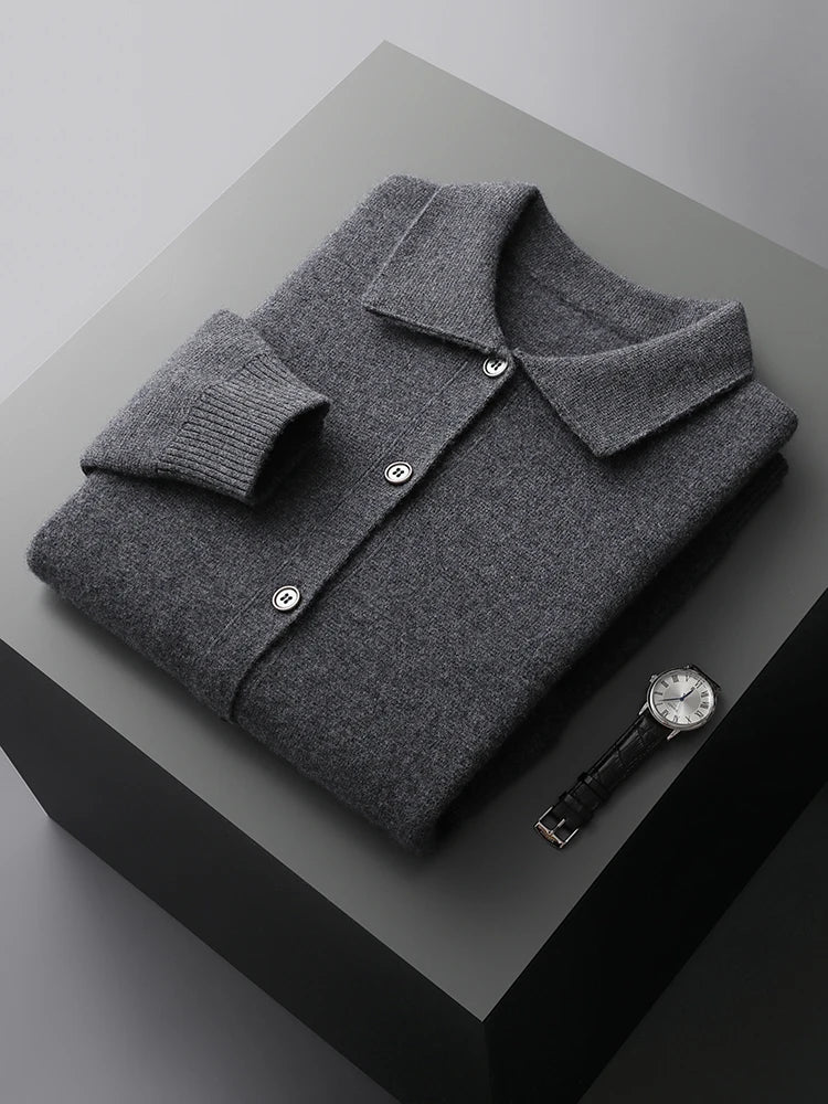 Pánský elegantní kardigan 100 % merino vlna