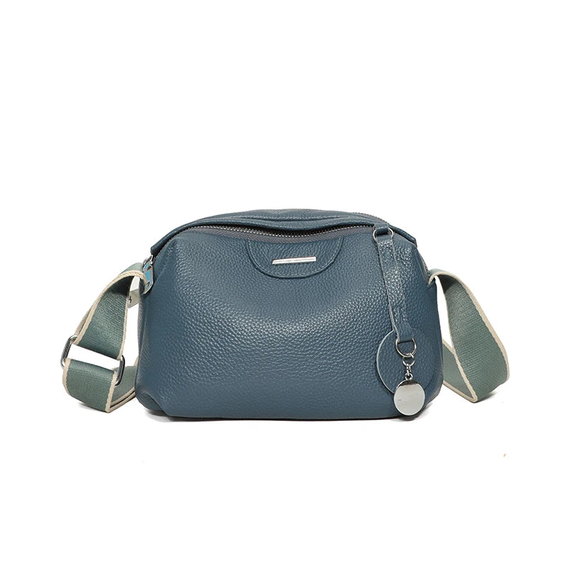 Dámská kožená crossbody kabelka