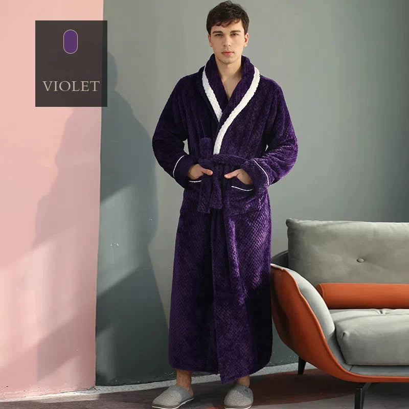 Unisex teplý dlouhý župan