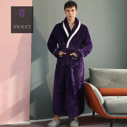 Unisex teplý dlouhý župan
