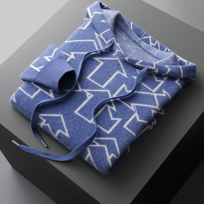 Pánský svetr s kapucí z kašmíru