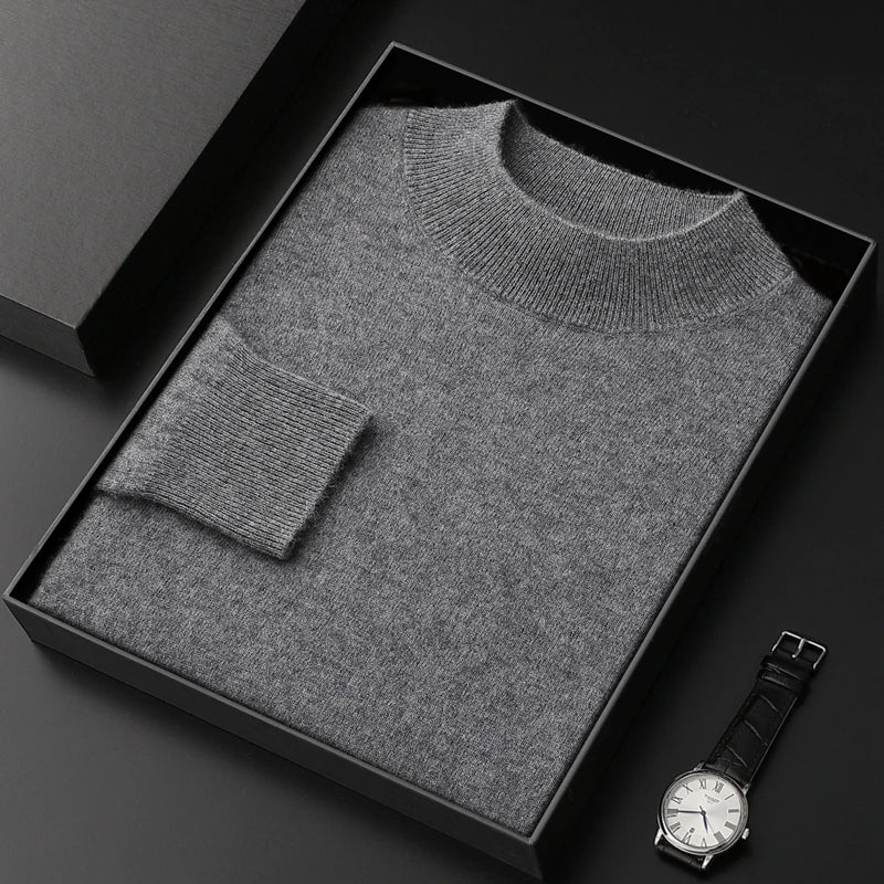 Pánský kašmírový jednobarevný svetr