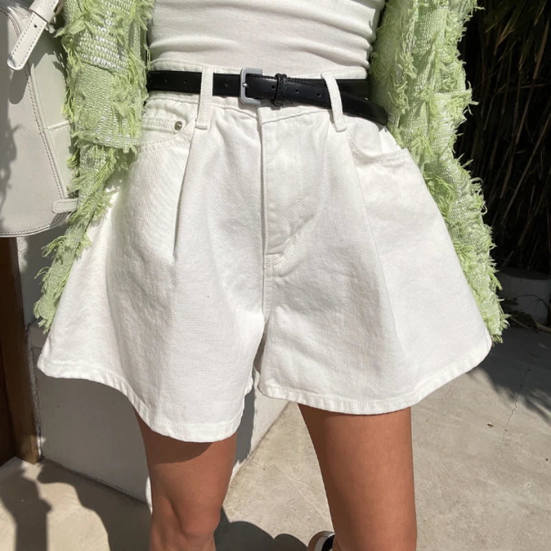 Dámské volné high waisted šortky