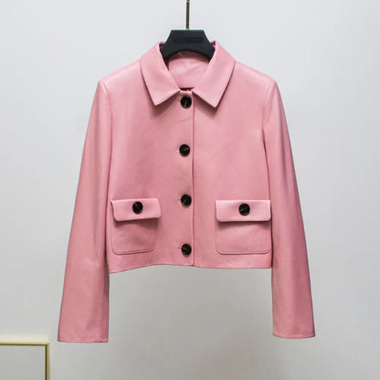 Dámská kožená tenká bunda