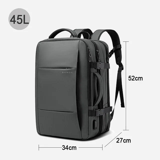 Pánský rozšiřitelný batoh na notebook, šedá 45 l