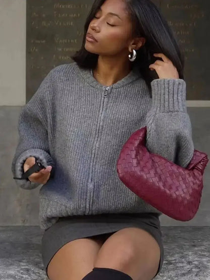 Dámský kardigan se zipem