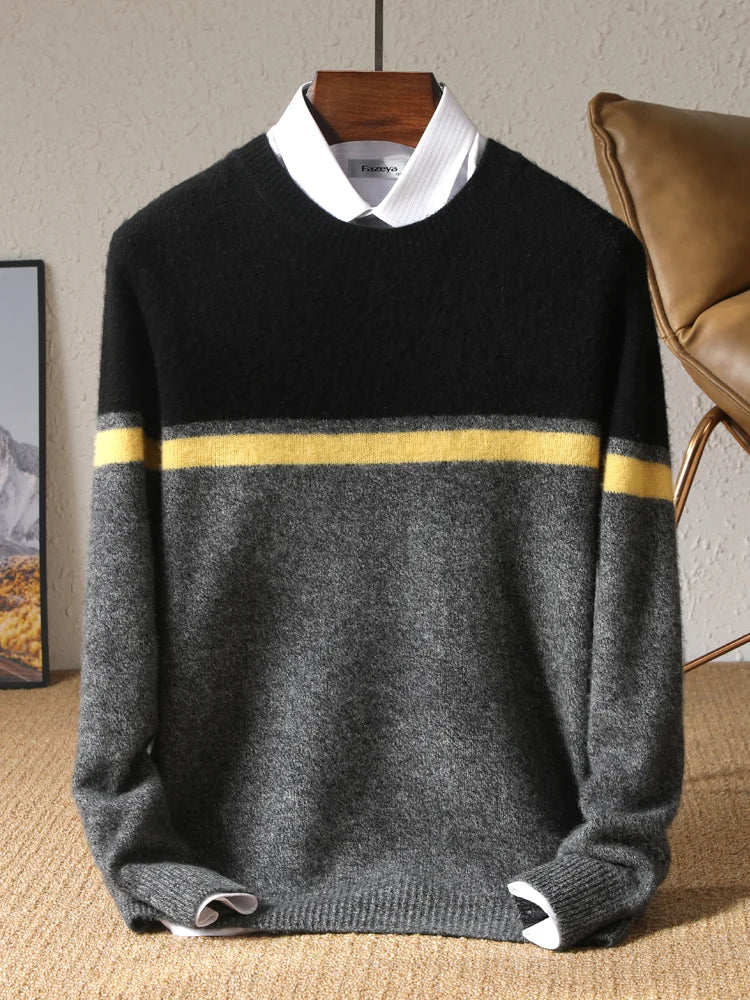 Pánský barevný svetr z vlny