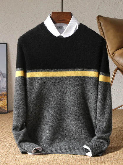 Pánský barevný svetr z vlny