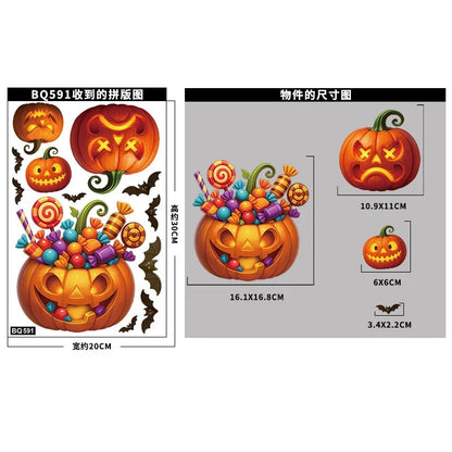 Dekorace na sklo Halloween