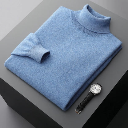 Pánský kašmírový svetr s roláčkem