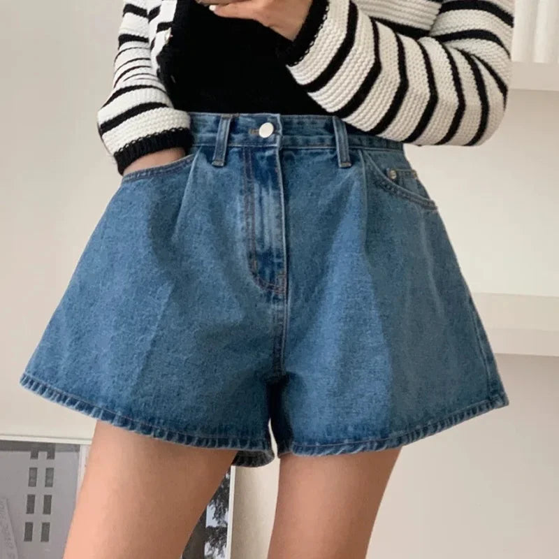 Dámské volné high waisted šortky